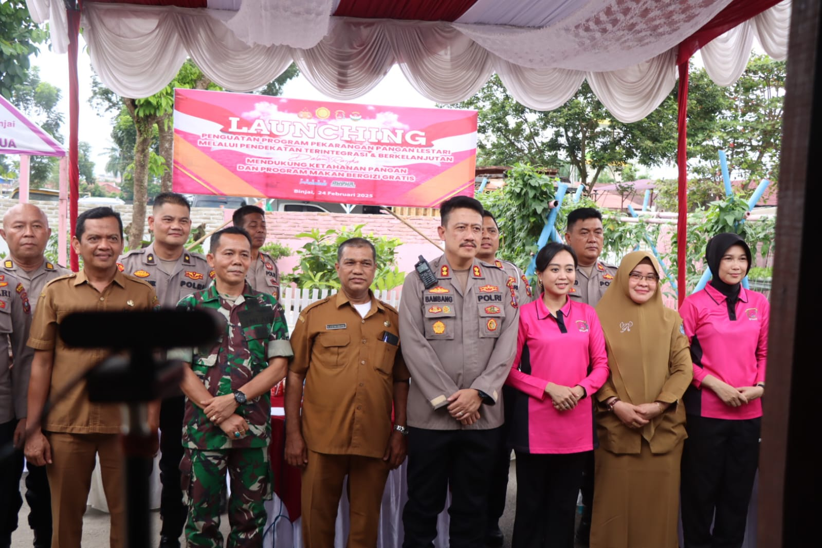 Polres Binjai mengikuti kegiatan Launching Penguatan Pekarangan Lestari Secara Serentak